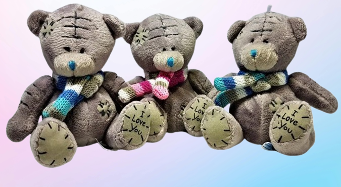 М'яка іграшка ведмедика Тедді висота 20 см (12+8), фото 1