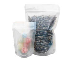 Пакет Дой-пак прозорий матовий 80 × 130 (дно 20+20) з замком Zip