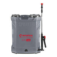 Обприскувач акумуляторний ранцевий 16 л, 3.1 л/хв, батарея 12 В/8 Аг INTERTOOL DT-9016
