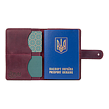 Шкіряне портмоне для паспорта/ ID документів HiArt PB-03S/1 Shabby Plum "Buta Art", фото 6