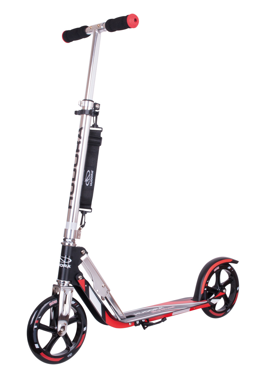 Самокат HUDORA Scooter Big Wheel RX205 - Black/Red червоно/чорний, фото 1