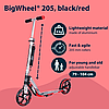 Самокат HUDORA Scooter Big Wheel RX205 - Black/Red червоно/чорний, фото 5