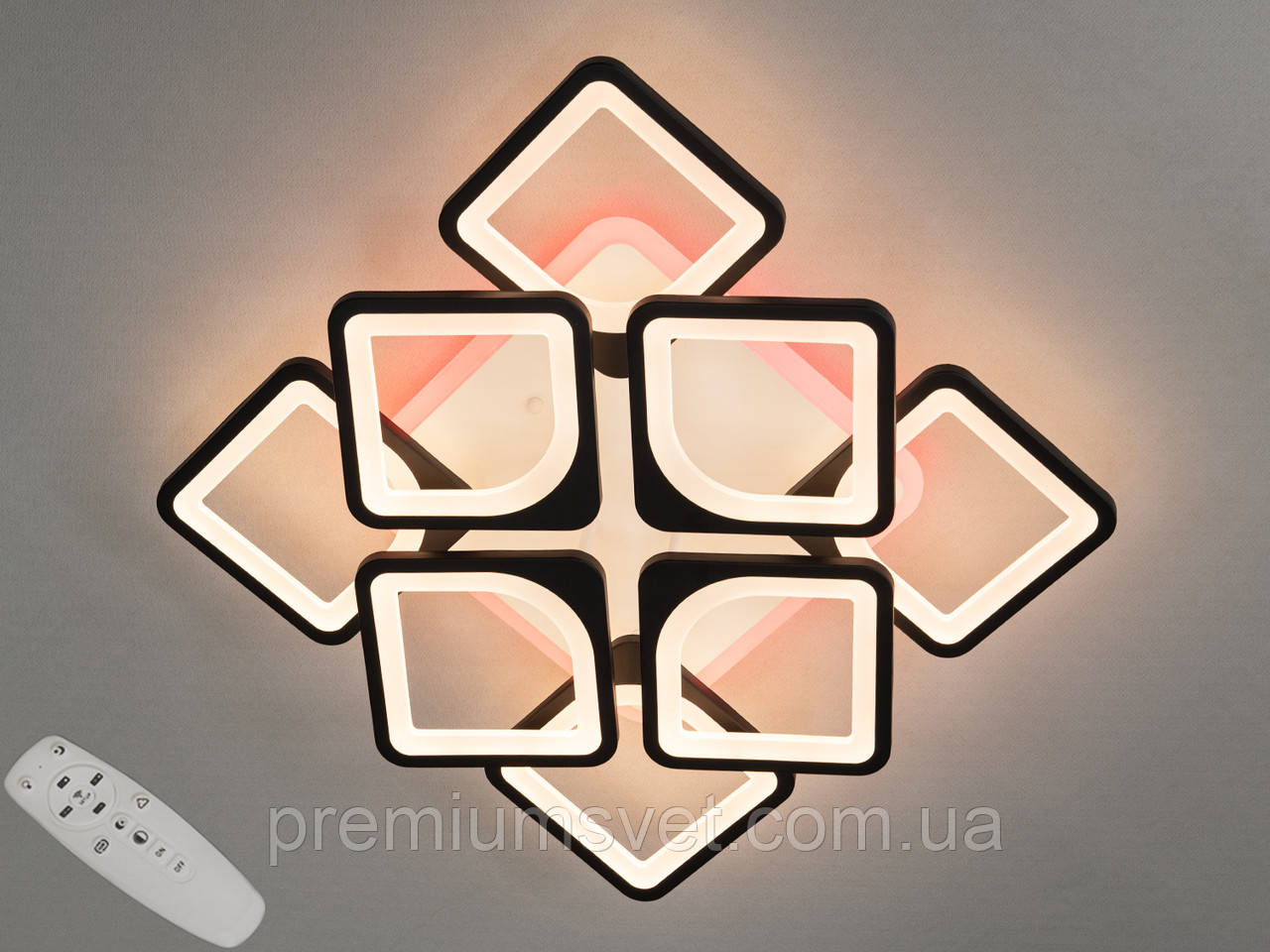 Люстра світлодіодна стельова  S8060/4+4 BK LED 3color dimmer