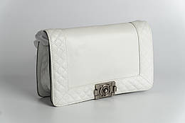 Шкіряна мала сумка жіноча, біла