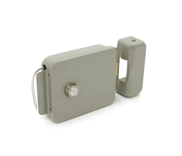 Електромеханічний замок YOSO Y-35, 12V, металевий, забарвлений сірий, 126х110х39мм