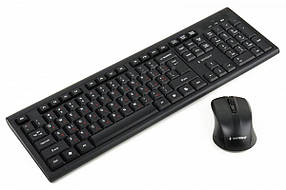 Бездротова Bluetooth клавіатура + миша Gembird KBS-WM-03-UA (USB, мультимедійний) Black