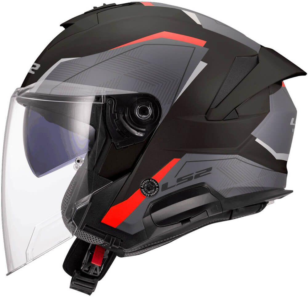 Мотошолом LS2 OF618 Verso II Air Black Red