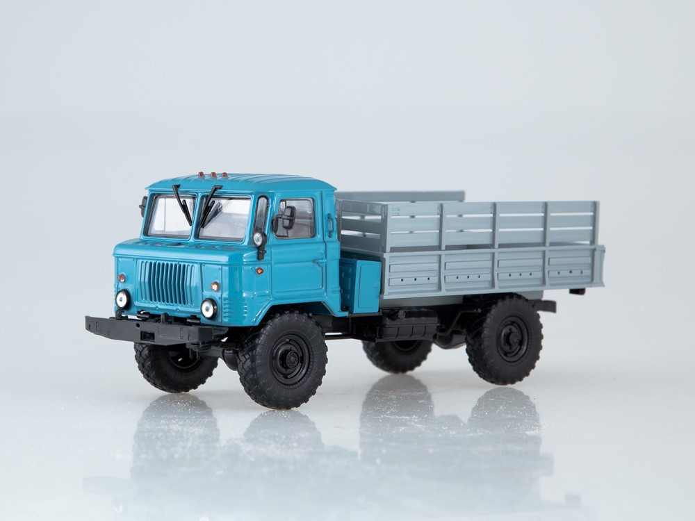 Модель Вантажівка ГАЗ-66 бортова (блакитний/сірий) | Автоісторія