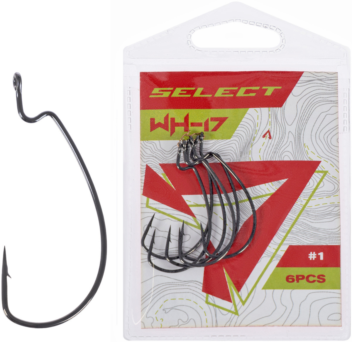 Офсетний гачок Select WH-17 #1 (6 шт/уп)