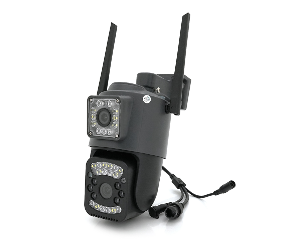 Відеокамера з двома об'єктивами SD+карта 2+2Мп Wi-Fi YOSO YO-IPC40D4MP50 PTZ 2.8mm V380