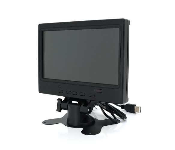 Монітор для відеоспостереження 7" (16:9) панель IPS, AV/VGA/HDMI роз'єм + touchscreen, 1024*600ips, 12-24V, BOX