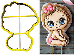 Пластикова вирубка "BABY дівчинка", 12 см