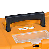 Ящик для інструментів із поліпропілену GERTU GTOOLBOX BP чорно-жовтогарячий 53X31X27, фото 4