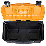 Ящик для інструментів із поліпропілену GERTU GTOOLBOX BP чорно-жовтогарячий 53X31X27, фото 6