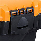 Ящик для інструментів із поліпропілену GERTU GTOOLBOX BP чорно-жовтогарячий 53X31X27, фото 10