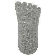 Шкарпетки для йоги та пілатесу із закритими пальцями нековзні SP-Sport TA-1089 Сірий, фото 4