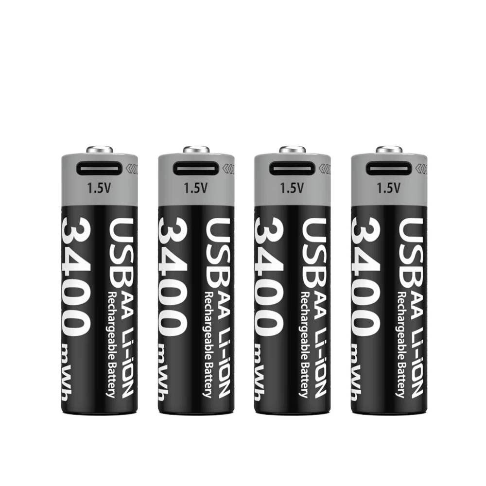 Акумуляторна батарея Type-C Kuugro AA 1.5V 3400 mWh (4 шт в комплекті)
