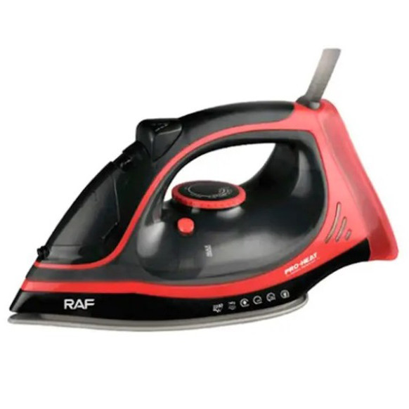 Праска парова RAF R.1250 з керамічною підошвою та функцією самоочищення 2200 Вт. Колір: червоний, фото 1