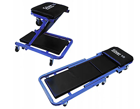 Підкатний лежак 2 в 1 для ремонту авто Silver S11014