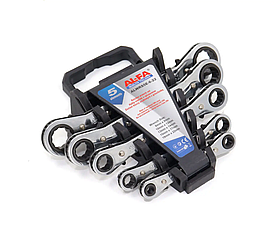 Набір накидних ключів з тріскачкою 5 шт. 6-22 мм ALFA ALWRS5E-6-22