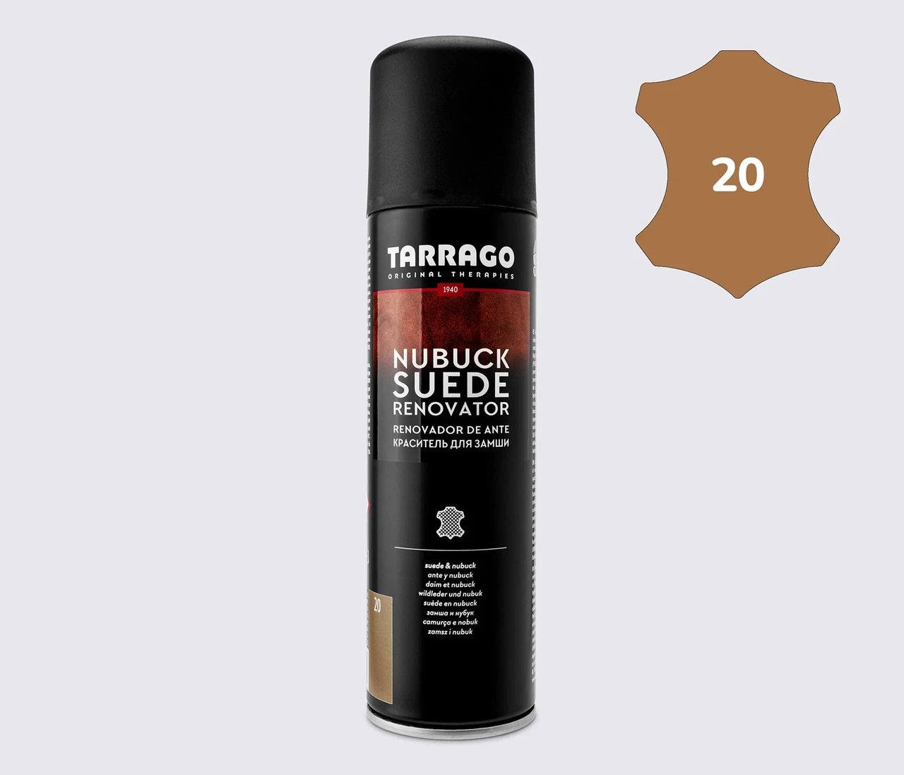 Фарба аерозоль коричневий-цукор Tarrago для замші та нубуку 250 мл