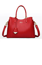 Жіноча сумочка з натуральної шкіри червона