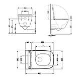 Унітаз Qtap Robin New QT1333046EUQW безобідковий із сидінням Soft-close, фото 11