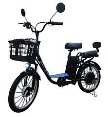 Електровелосипед Minako PRO 48V 19Ah (800w) двомісний з кошиком + PASS-система Чорний