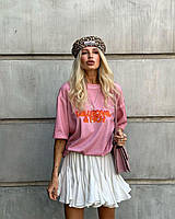 Женская легкая юбка с воланами в базовых цветах софт вискоза 42-46