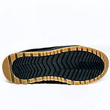 Чоловічі шкіряні кросівки чорного кольору зі вставками з замші  Zlett 6137 розмір 40, фото 9