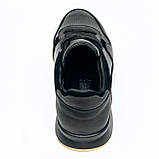 Чоловічі шкіряні кросівки чорного кольору зі вставками з замші  Zlett 6137 розмір 40, фото 6