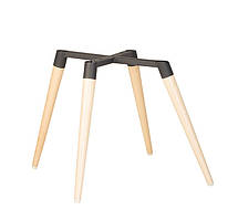 Каркас стільця Wood з металевими накладками anthracite (Новий Стиль ТМ)