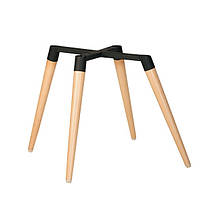 Каркас стільця Wood з металевими накладками black (Новий Стиль ТМ)