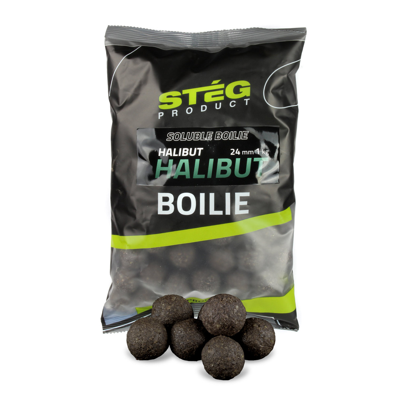 Бойли розчинні Steg Product Soluble Boilie Halibut 24mm 1kg, фото 1