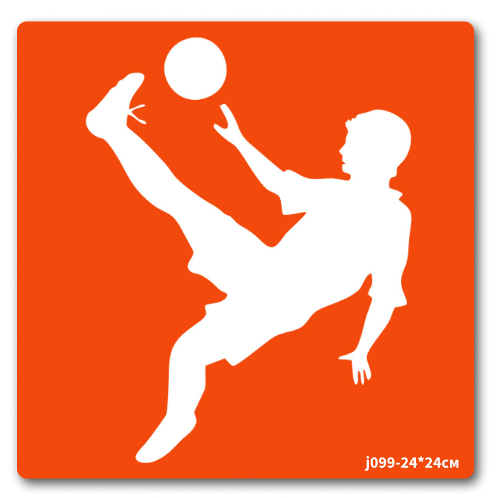 Трафарет для біо-тату Футбол-3 j099-24*24см, розмір 24 х 24см, фото 1