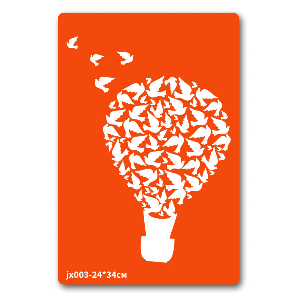 Трафарет для біо-тату Аеростат jx003-24*34см, розмір 24 х 34см, фото 1