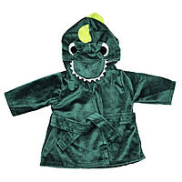 Халатик для ляльки "Динозаврик" M 6049 UA(Green) для ляльки 43-46 см