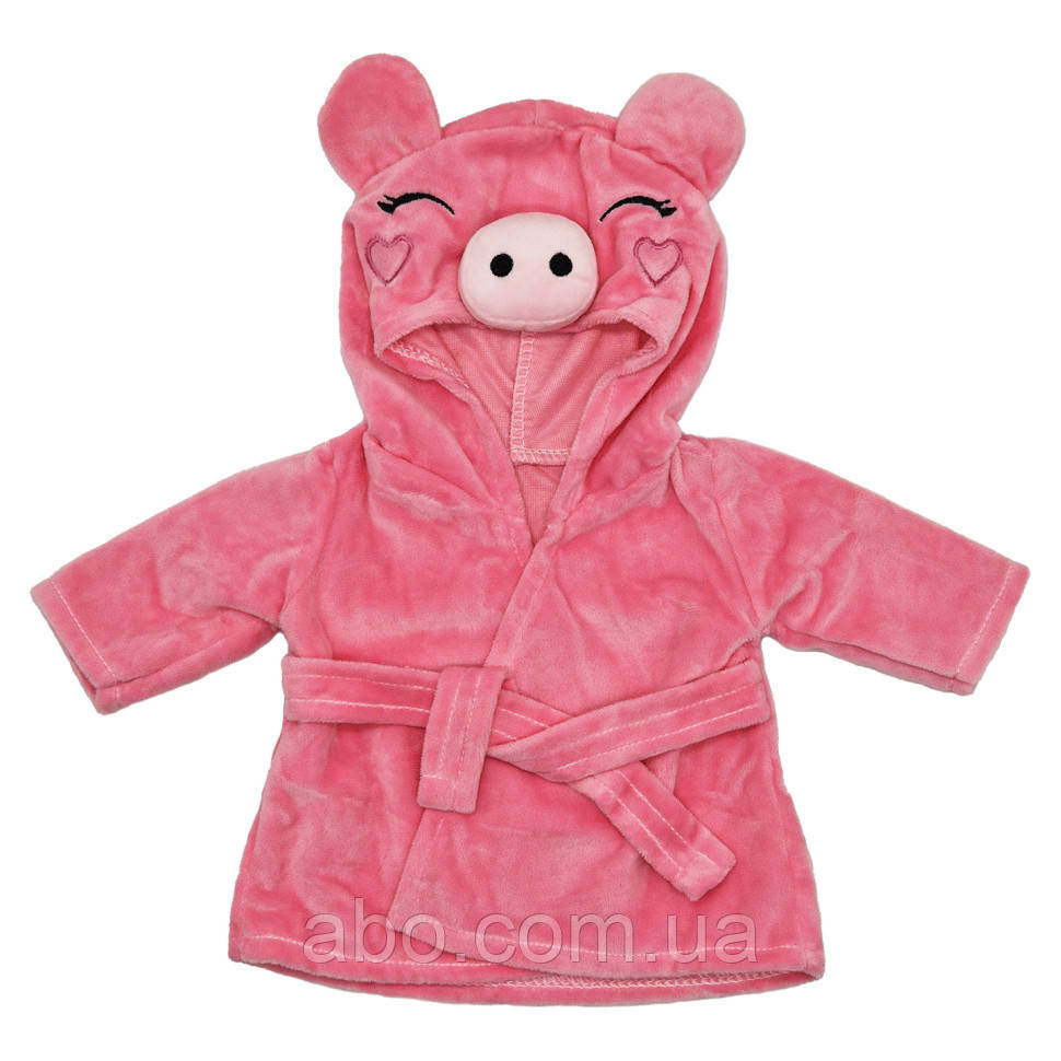 Халатик для ляльки "Порося" M 6049 UA(Pink) для ляльки 43-46 см, фото 1