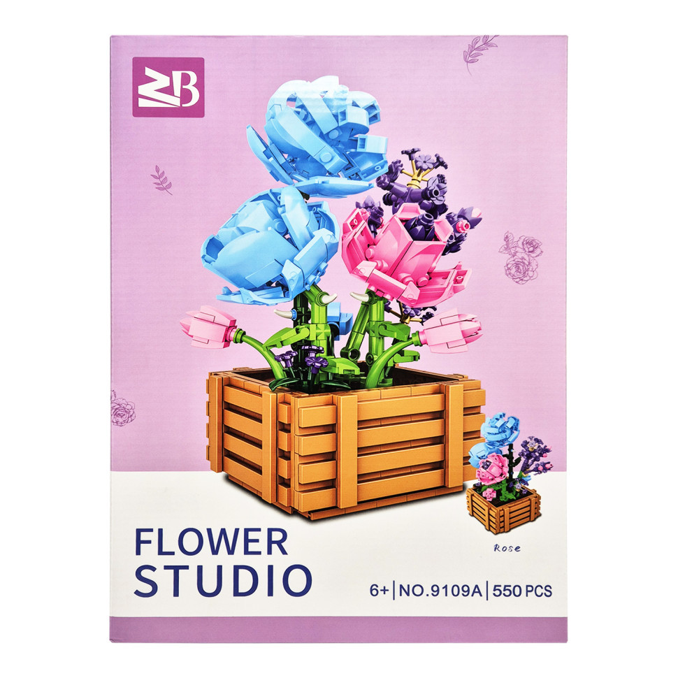 Дитячий конструктор "Квіти Троянда" Flower Studio 9109A 550 деталей, фото 1