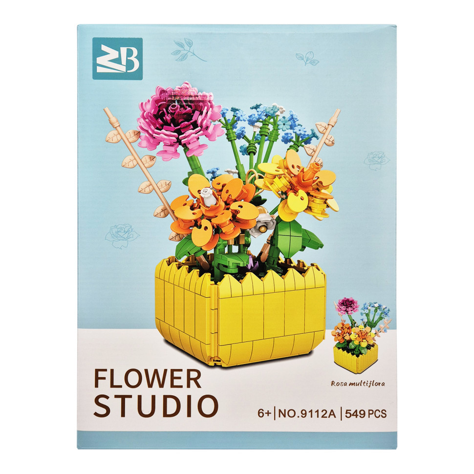 Дитячий конструктор "Квіти Rose multiflora" Flower Studio 9112A 549 деталей, фото 1
