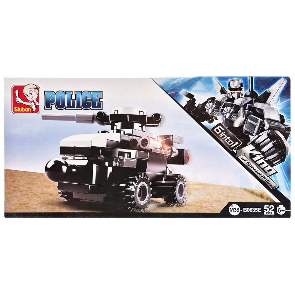 Дитячий конструктор Поліцейська серія Police SLUBAN M38-B0635-5, 52 деталі, фото 1