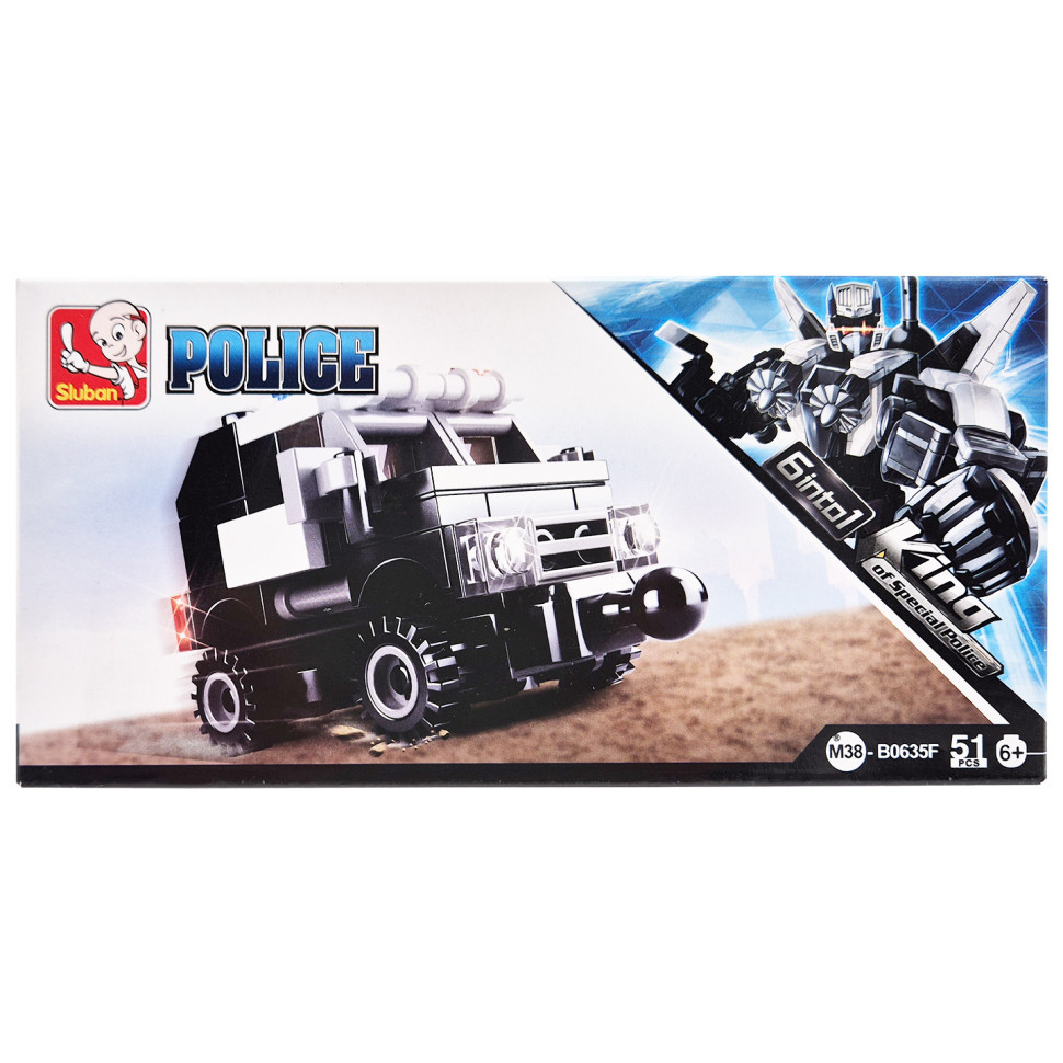 Дитячий конструктор Поліцейська серія Police SLUBAN M38-B0635-6, 51 деталь, фото 1