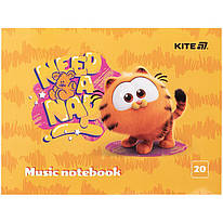 Зошит для нот А5 20 аркушів Garfield GF25-405 Kite, 71085
