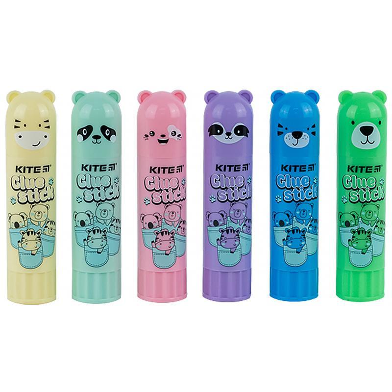 Клей-олівець PVP 15 г з фігурним ковпачком Kite Colorful K24-1131, 68565, фото 1