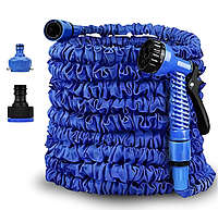 Шланг для полива растягивающийся 15м в сад огород поливалка шланги для воды гибкие поливочный шланг садовый