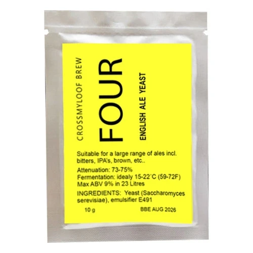 Пивні дріжджі FOUR 10 г для - Англійських елeй - Crossmyloof brew - Велика Британія, фото 1