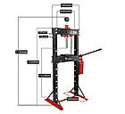 Прес гідравлічний з подвійним насосом 20 т REDATS H-370, фото 2