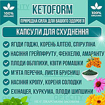 Капсулси для схуднення 40 капсул КетоФорм для кетогенної дієти KetoForm з потужним жироспалюючим ефектом, фото 4