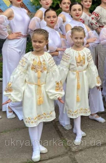 Вишите плаття для дівчинки  "Сливовий цвіт"