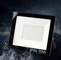 Світлодіодний LED прожектор, холодне біле світло 50W IP66